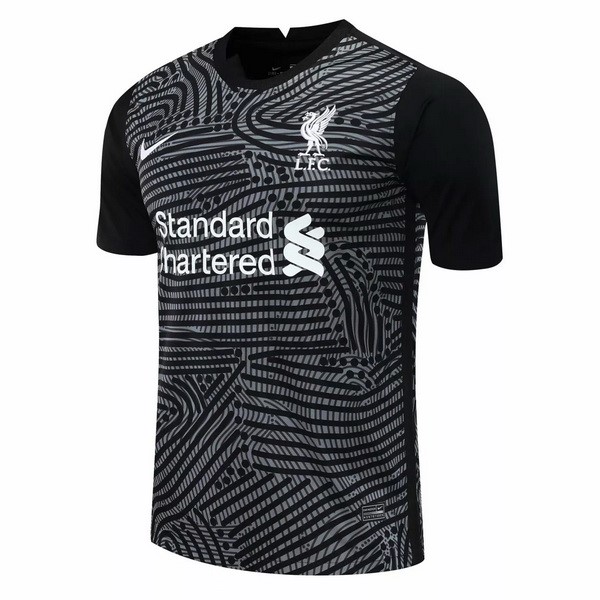 Trainingsshirt Liverpool 2020-21 Grau Schwarz Fussballtrikots Günstig